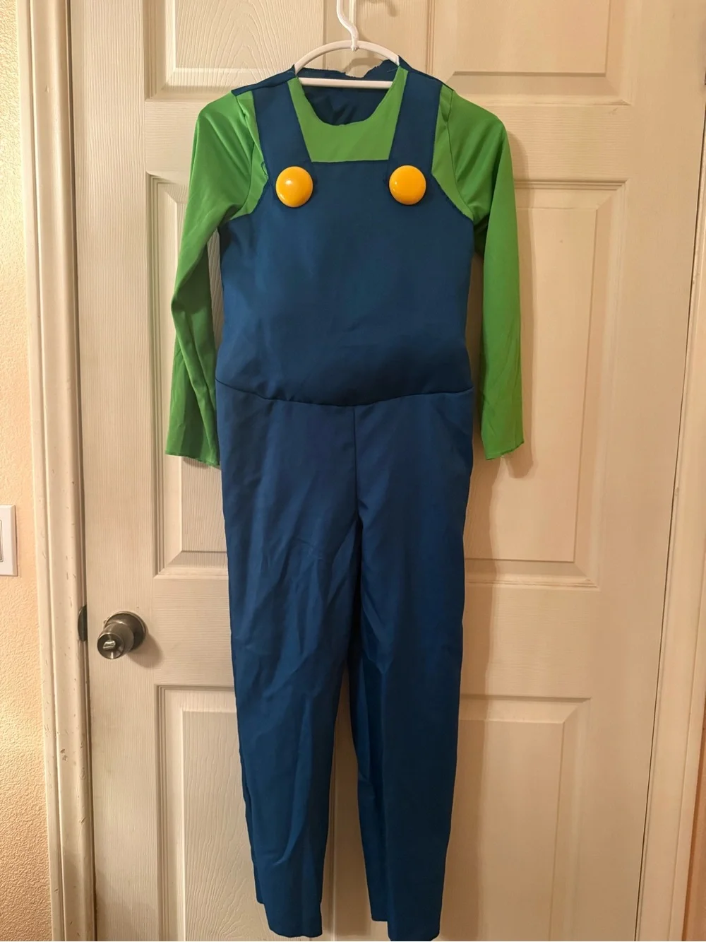 Nintendo Luigi Kids Super Mario Costume - Green & Blue Padded Belly